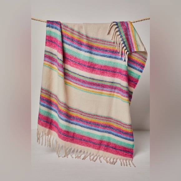 NWT Free People Skye Stripe Blanket - Picture 1 of 4
